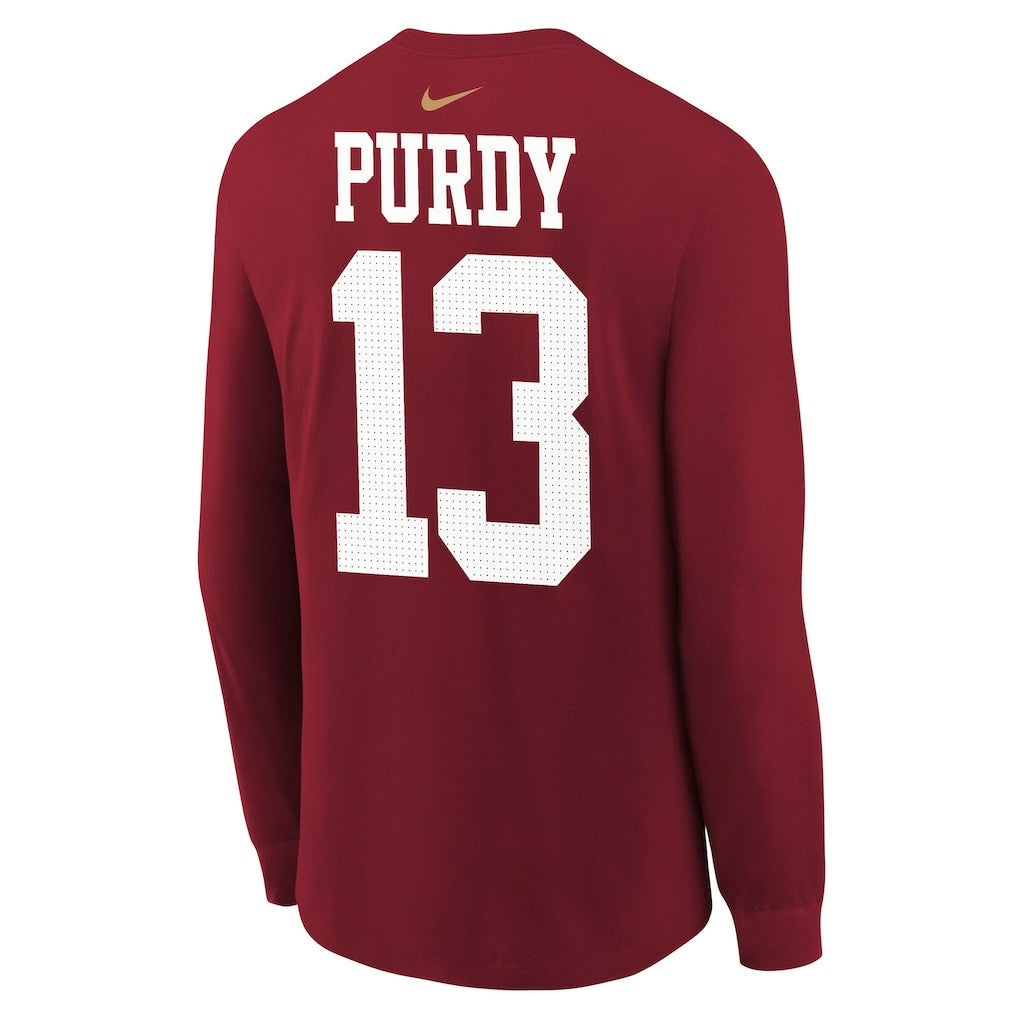 Brock Purdy San Francisco 49ers Youth Player Name & Number Long Sleeve T-Shirt Scarlet