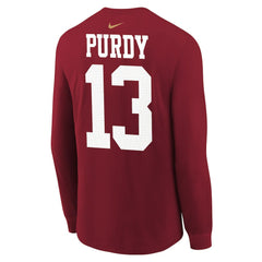 Brock Purdy San Francisco 49ers Youth Player Name & Number Long Sleeve T-Shirt Scarlet