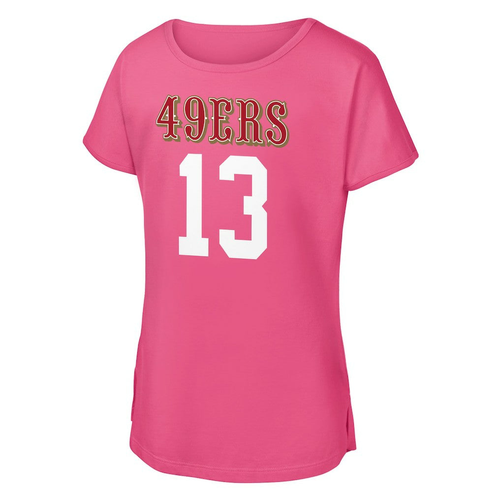 Brock Purdy San Francisco 49ers Outerstuff Girls Youth Player Name & Number T-Shirt Pink