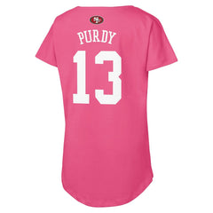 Brock Purdy San Francisco 49ers Outerstuff Girls Youth Player Name & Number T-Shirt Pink