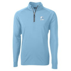 Cleveland Browns Cutter & Buck Raglan Adapt Eco Knit Stretch Recycled Quarter-Zip Top Powder Blue