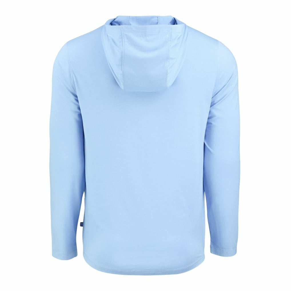 Kansas City Chiefs Men's Cutter & Buck Coastline Epic Comfort Eco Recycled Men's Hooded Shirt Powder Blue