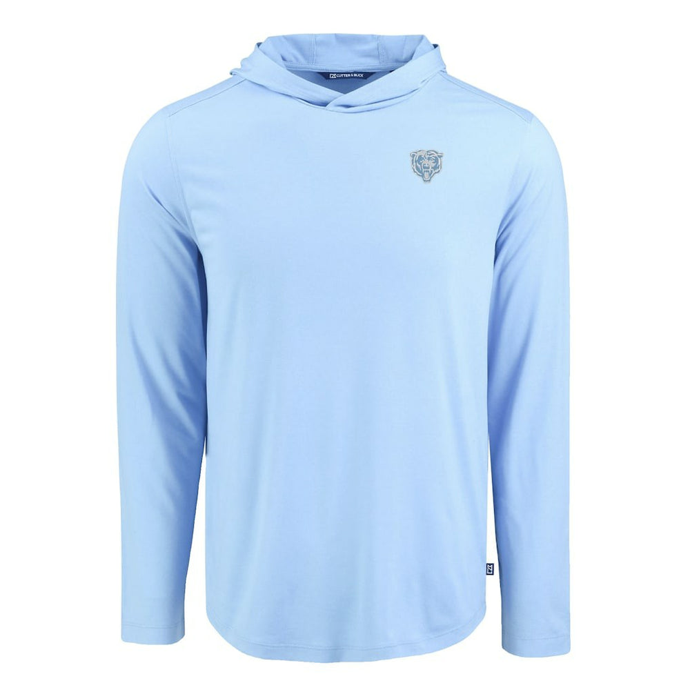 Chicago Bears Men's Cutter & Buck Coastline Epic Comfort Eco Recycled Men's Hooded Shirt Powder Blue
