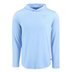 Washington Commanders Men's Cutter & Buck Coastline Epic Comfort Eco Recycled Men's Hooded Shirt Powder Blue