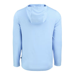 Denver Broncos Men's Cutter & Buck Coastline Epic Comfort Eco Recycled Men's Hooded Shirt Powder Blue