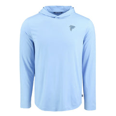 Atlanta Falcons Men's Cutter & Buck Coastline Epic Comfort Eco Recycled Men's Hooded Shirt Powder Blue