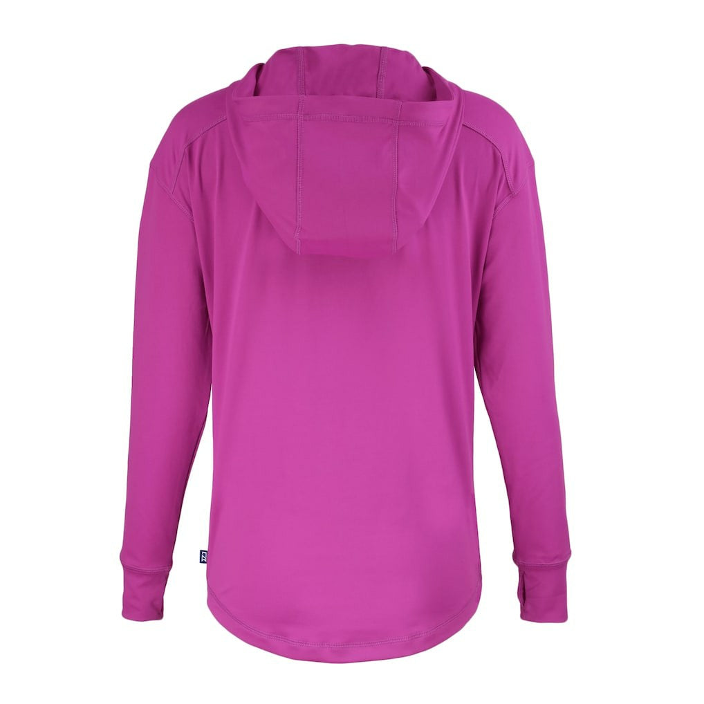 Baltimore Ravens Cutter & Buck Women's Daybreak Eco Recycled Half-Zip Hoodie Pink