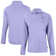Buffalo Bills Cutter & Buck Women's Coastline Epic Comfort Eco Recycled Funnel Neck Pullover Top Lavender