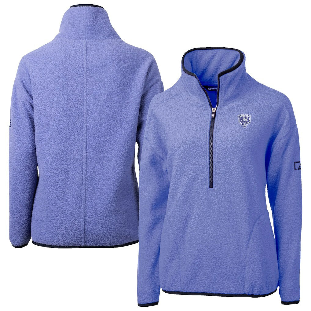 Chicago Bears Cutter & Buck Women's Cascade Eco Fleece Half-Zip Jacket Lavender