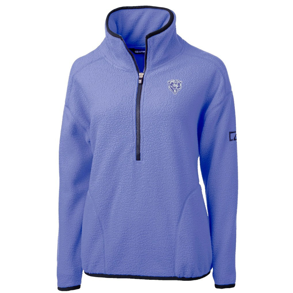 Chicago Bears Cutter & Buck Women's Cascade Eco Fleece Half-Zip Jacket Lavender
