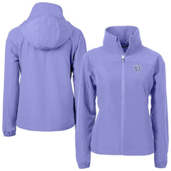 Chicago Bears Cutter & Buck Women's Charter Eco Recycled Full-Zip Jacket Lavender