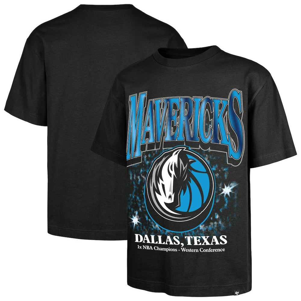 Dallas Mavericks '47 Past Champs Collection Flashbulb Foundation T-Shirt Black