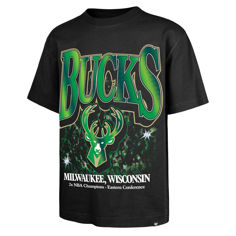 Milwaukee Bucks '47 Past Champs Collection Flashbulb Foundation T-Shirt Black
