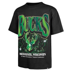 Milwaukee Bucks '47 Past Champs Collection Flashbulb Foundation T-Shirt Black