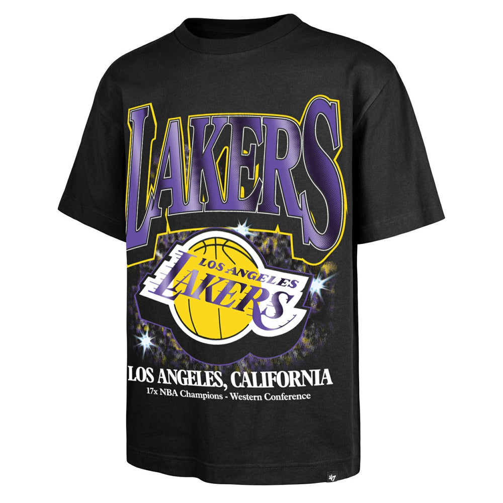 Los Angeles Lakers '47 Past Champs Collection Flashbulb Foundation T-Shirt Black