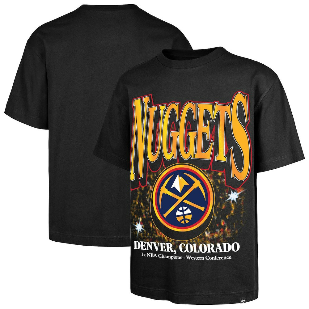 Denver Nuggets '47 Past Champs Collection Flashbulb Foundation T-Shirt Black