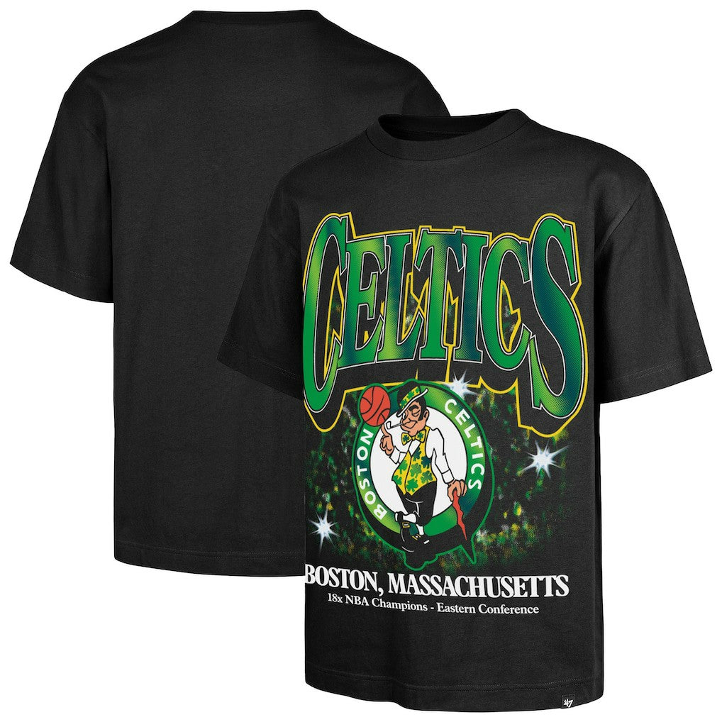 Boston Celtics '47 Past Champs Collection Flashbulb Foundation T-Shirt Black