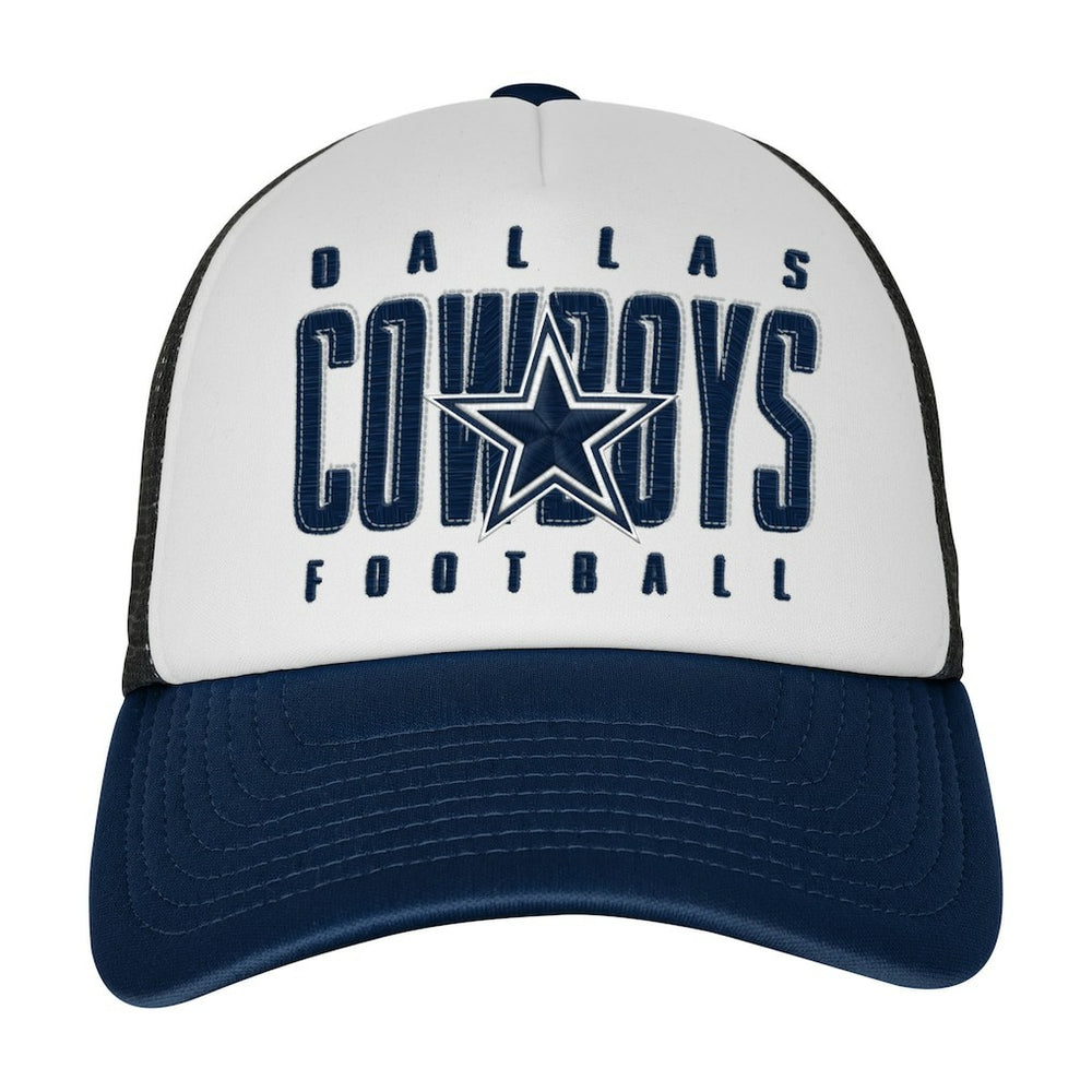 Dallas Cowboys Outerstuff Youth Essentials Trucker Adjustable Hat White