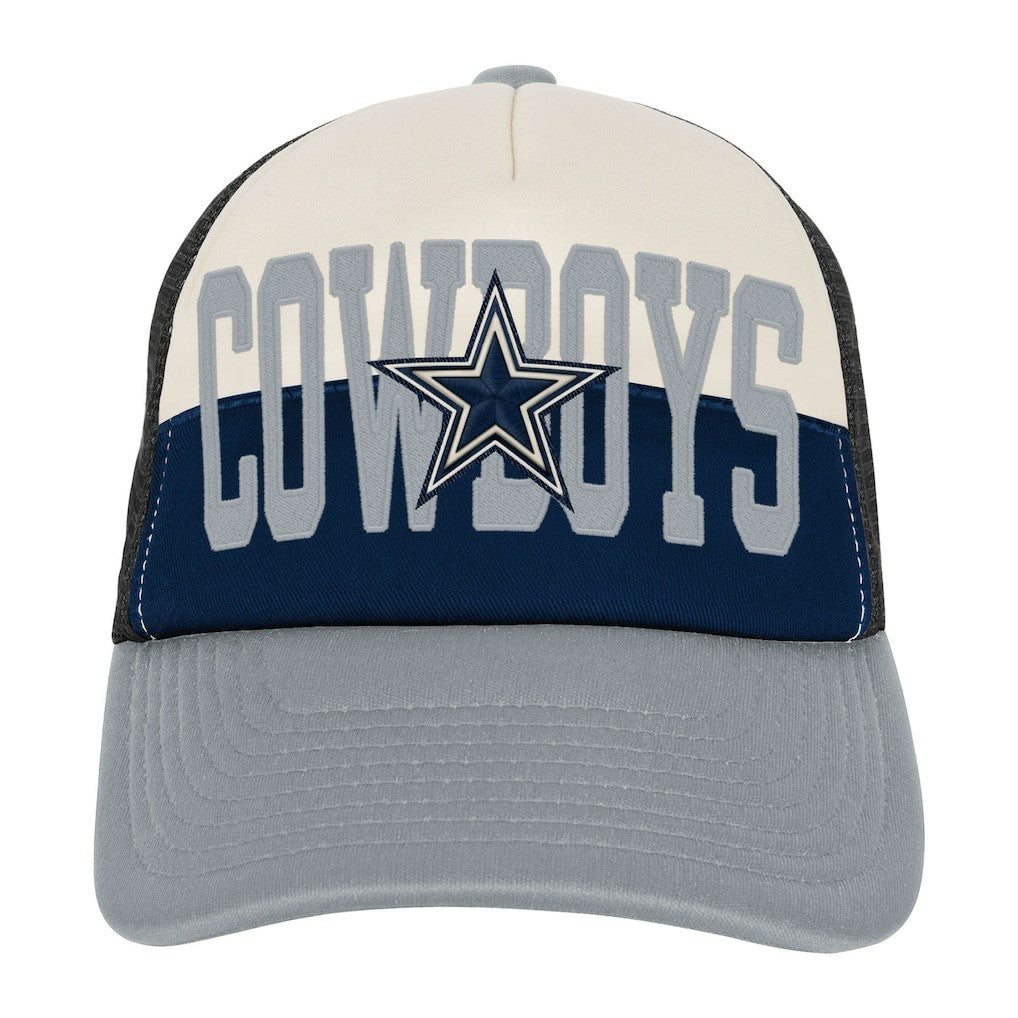 Dallas Cowboys Outerstuff Modern Fan Trucker Adjustable Hat White/Navy