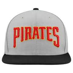 Pittsburgh Pirates Mitchell & Ness Cooperstown Collection Basic Flip Snapback Hat - Gray Hats