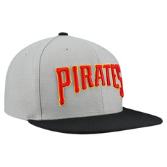 Pittsburgh Pirates Mitchell & Ness Cooperstown Collection Basic Flip Snapback Hat - Gray Hats