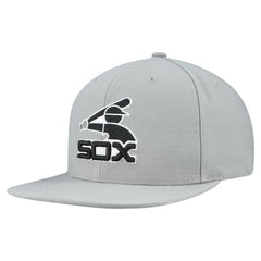 Chicago White Sox Mitchell & Ness Cooperstown Collection Basic Flip Snapback Hat - Gray Hats