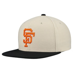 San Francisco Giants Mitchell & Ness Cooperstown Collection Basic Flip Snapback Hat - Cream Hats