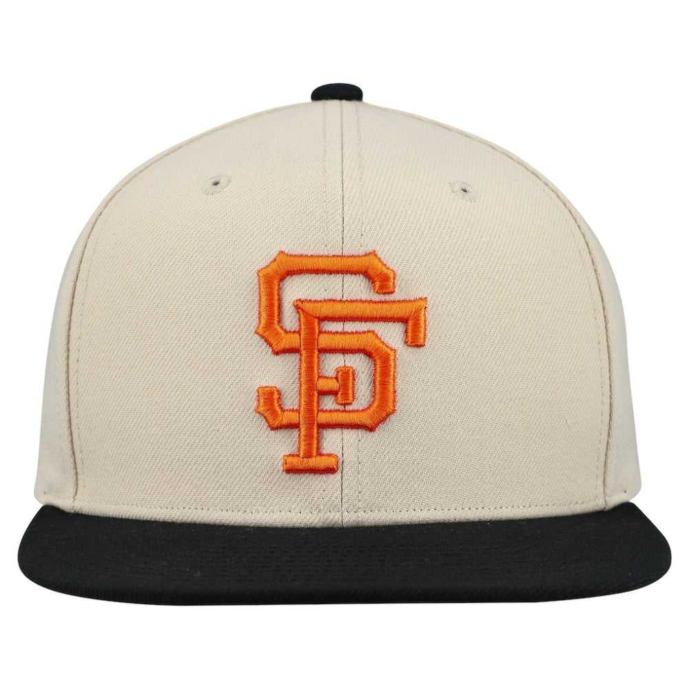 San Francisco Giants Mitchell & Ness Cooperstown Collection Basic Flip Snapback Hat - Cream Hats