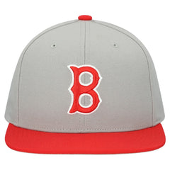 Boston Red Sox Mitchell & Ness Cooperstown Collection Basic Flip Snapback Hat - Gray Hats