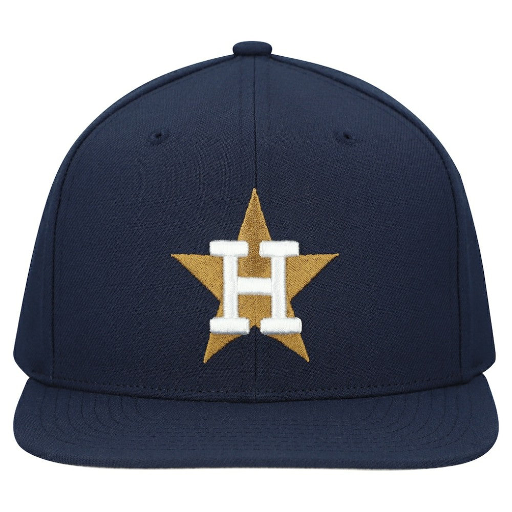 Houston Astros Mitchell & Ness Cooperstown Collection Basic Flip Snapback Hat - Navy Hats