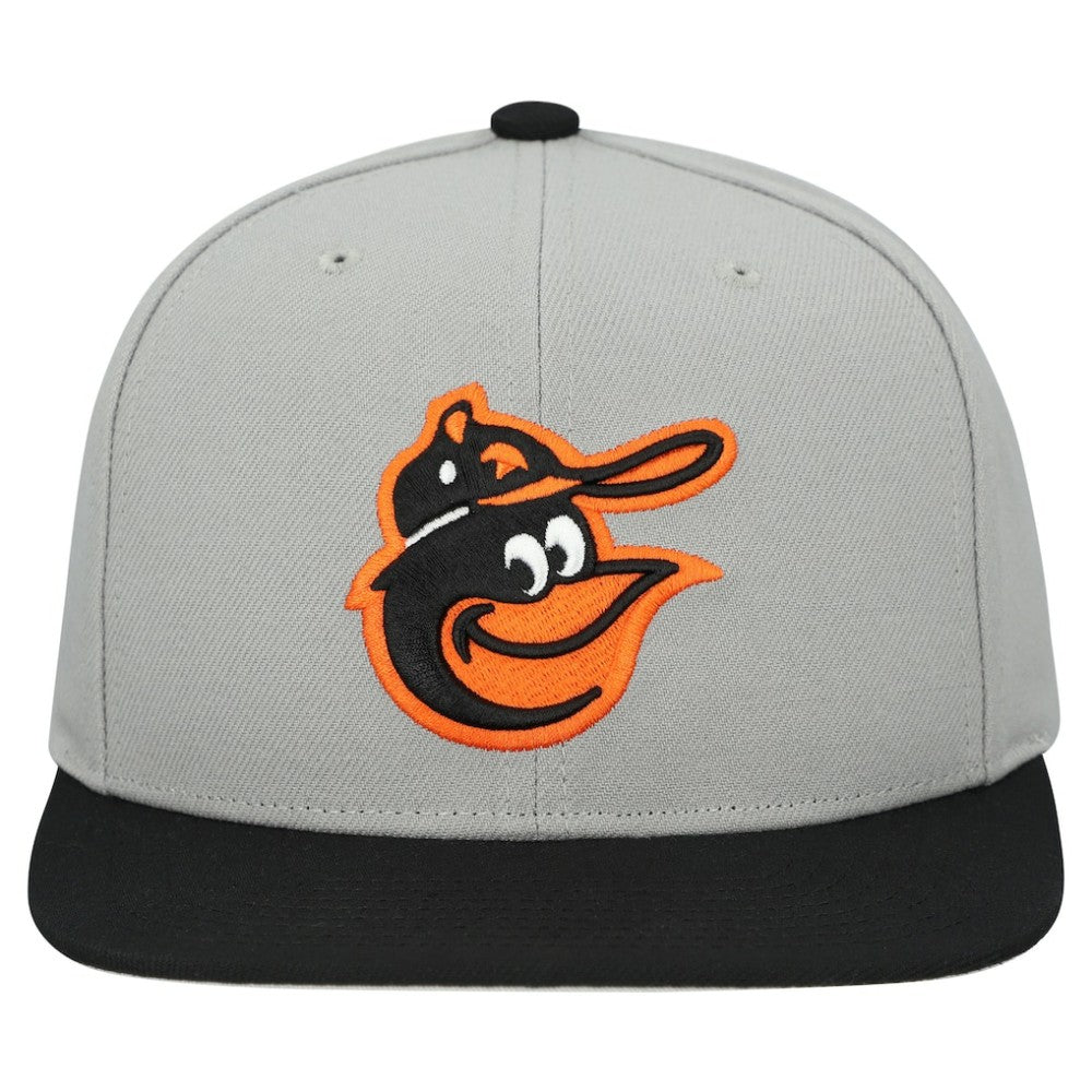 Baltimore Orioles Mitchell & Ness Cooperstown Collection Basic Flip Snapback Hat - Gray Hats