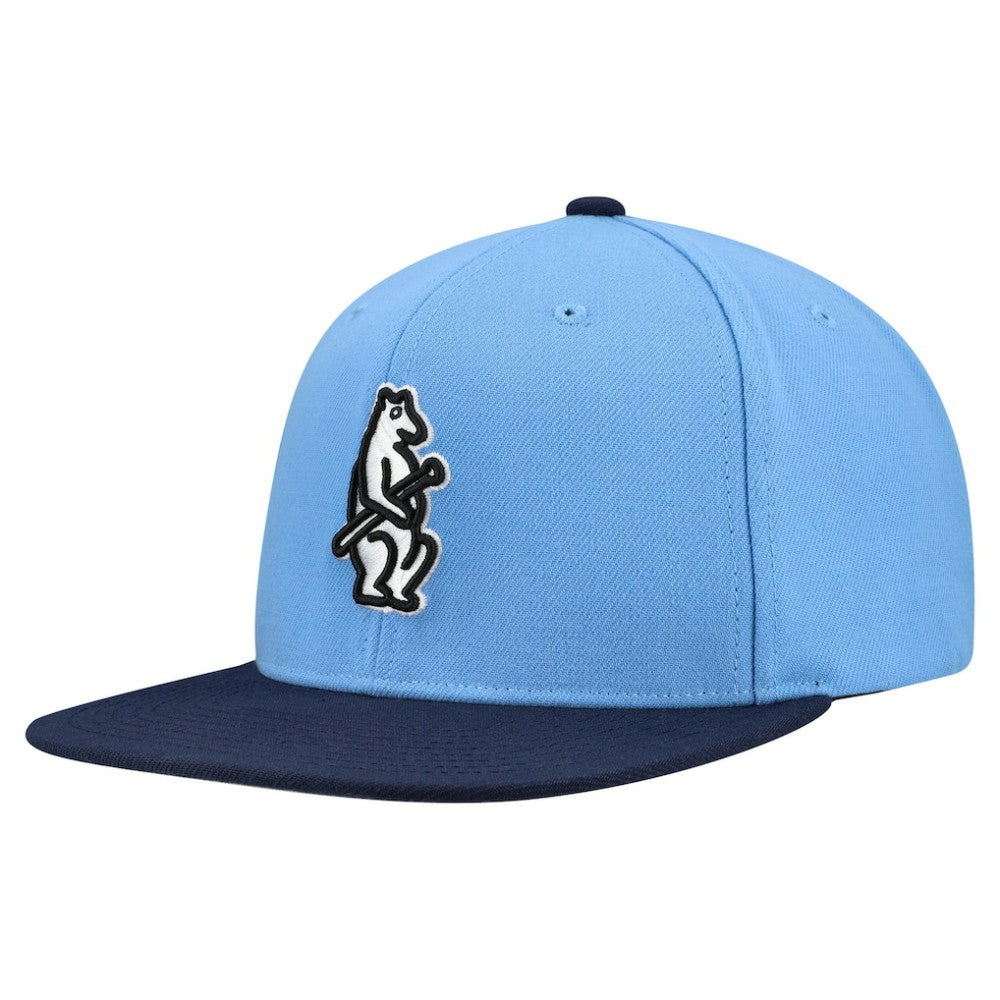 Chicago Cubs Mitchell & Ness Cooperstown Collection Basic Flip Snapback Hat - Light Blue Hats