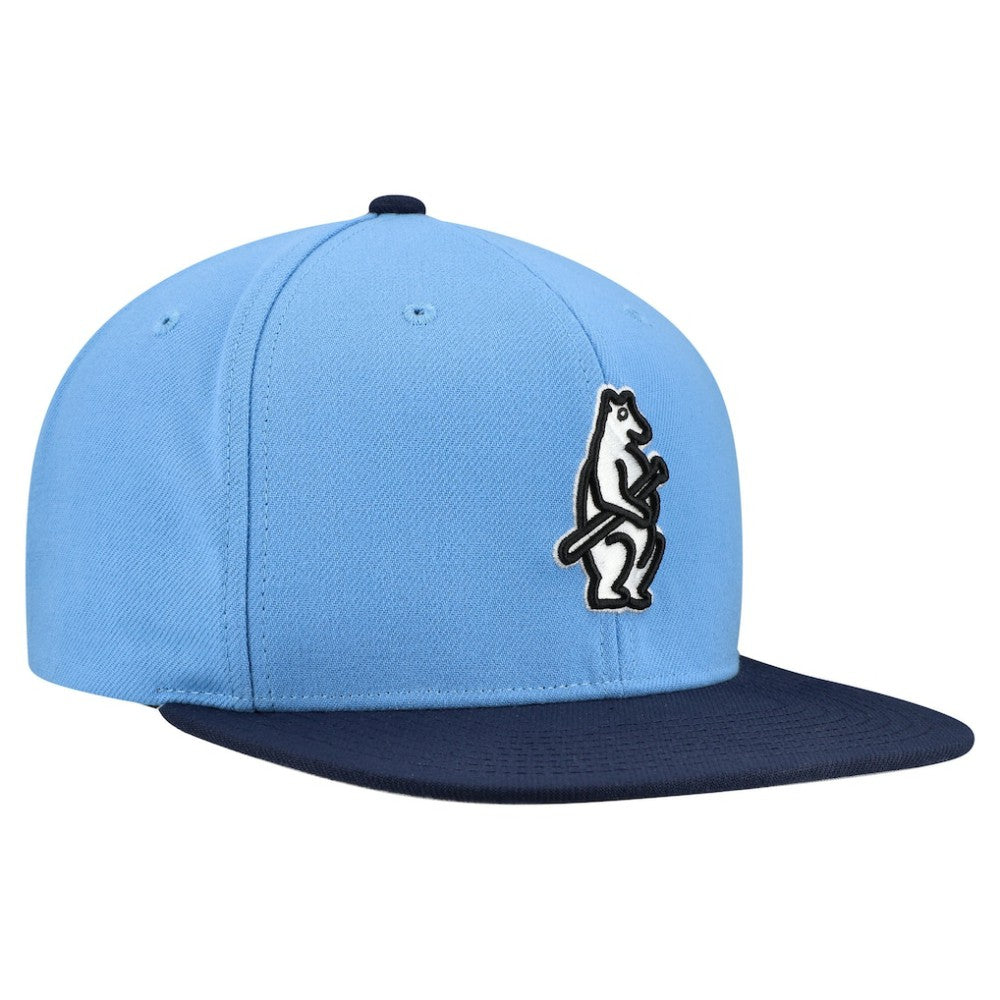 Chicago Cubs Mitchell & Ness Cooperstown Collection Basic Flip Snapback Hat - Light Blue Hats