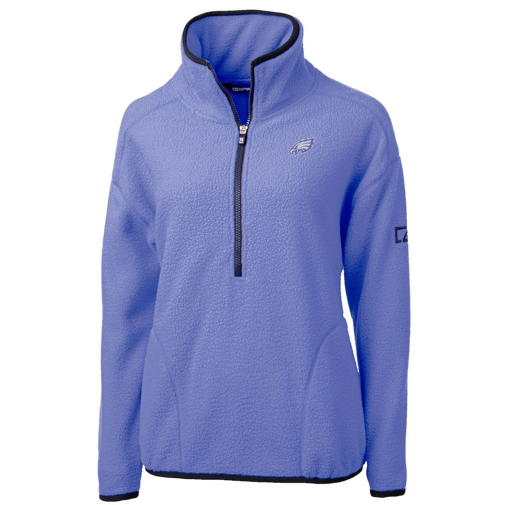 Philadelphia Eagles Cutter & Buck Women's Cascade Eco Fleece Half-Zip Jacket Lavender