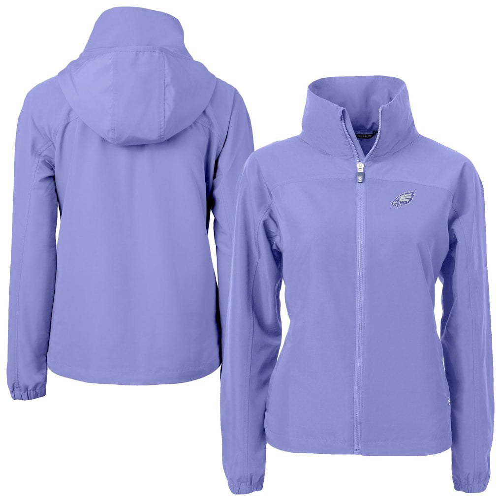 Philadelphia Eagles Cutter & Buck Women's Charter Eco Recycled Full-Zip Jacket Purple