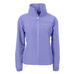 Cincinnati Bengals Cutter & Buck Women's Charter Eco Recycled Full-Zip Jacket Purple