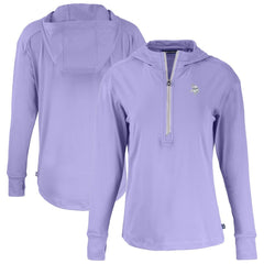 Minnesota Vikings Cutter & Buck Women's Daybreak Eco Recycled Half-Zip Hoodie Purple