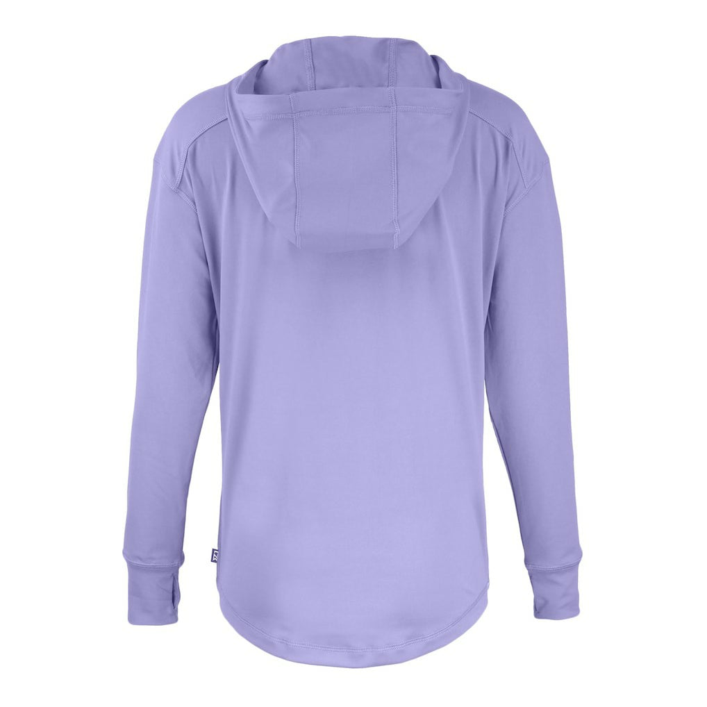 Minnesota Vikings Cutter & Buck Women's Daybreak Eco Recycled Half-Zip Hoodie Purple