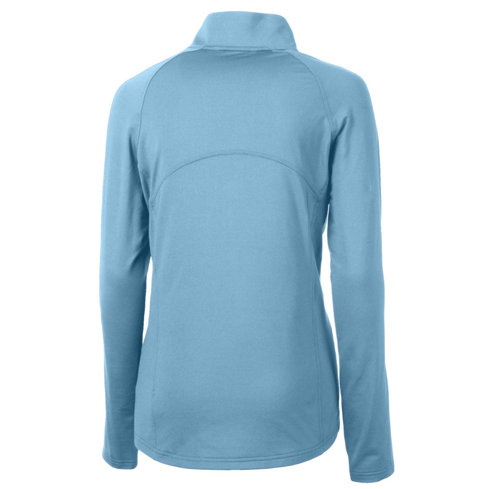 Detroit Lions Cutter & Buck Women's Adapt Eco Knit Stretch Recycled Half-Zip Top Powder Blue