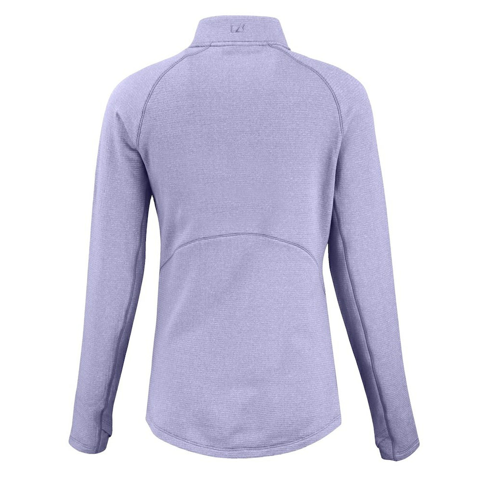 Denver Broncos Cutter & Buck Women's Peshastin Eco Fleece Recycled Half-Zip Top Purple