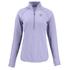 Las Vegas Raiders Cutter & Buck Women's Peshastin Eco Fleece Recycled Half-Zip Top Purple