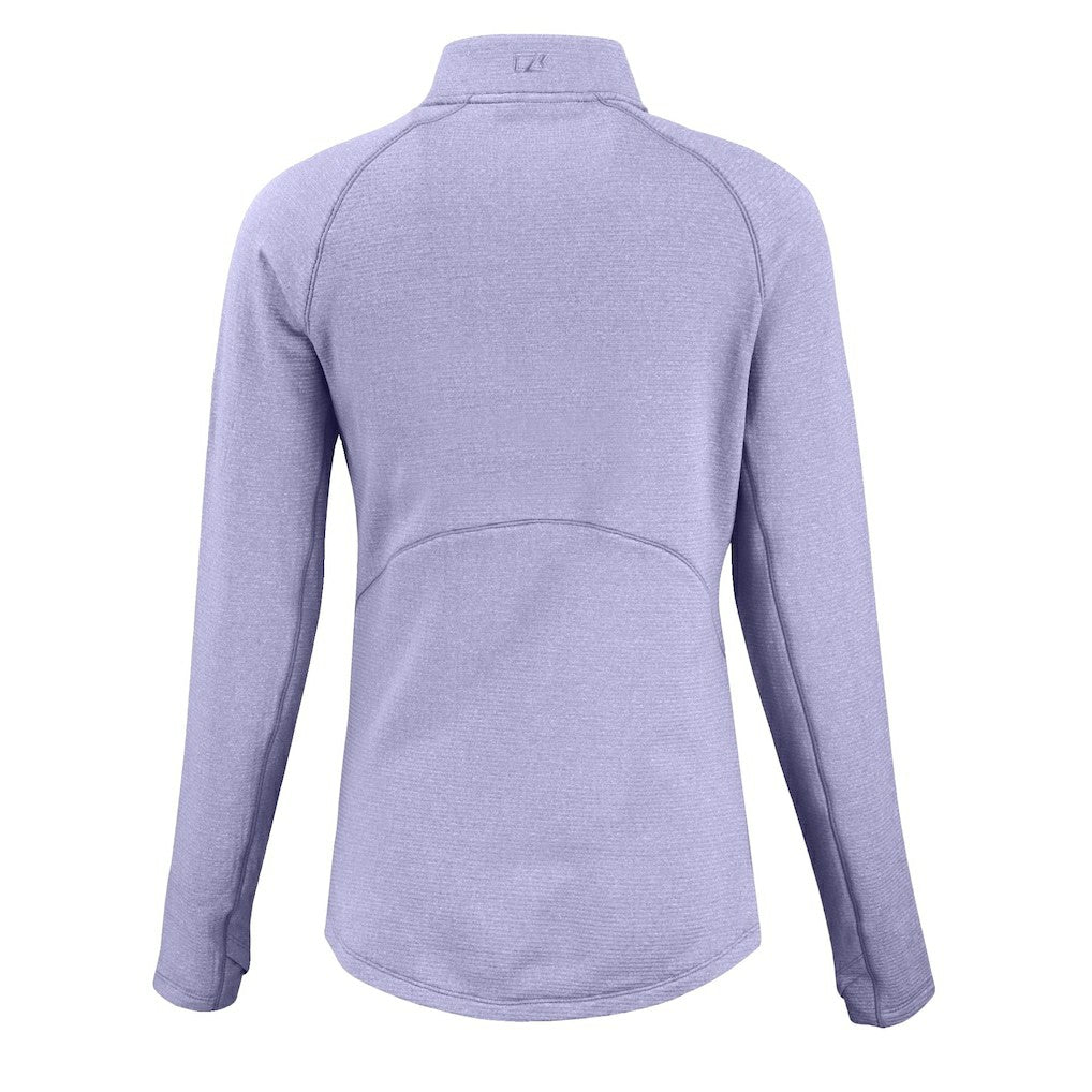 Las Vegas Raiders Cutter & Buck Women's Peshastin Eco Fleece Recycled Half-Zip Top Purple