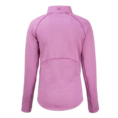 Houston Texans Cutter & Buck Women's Peshastin Eco Fleece Recycled Half-Zip Top Pink