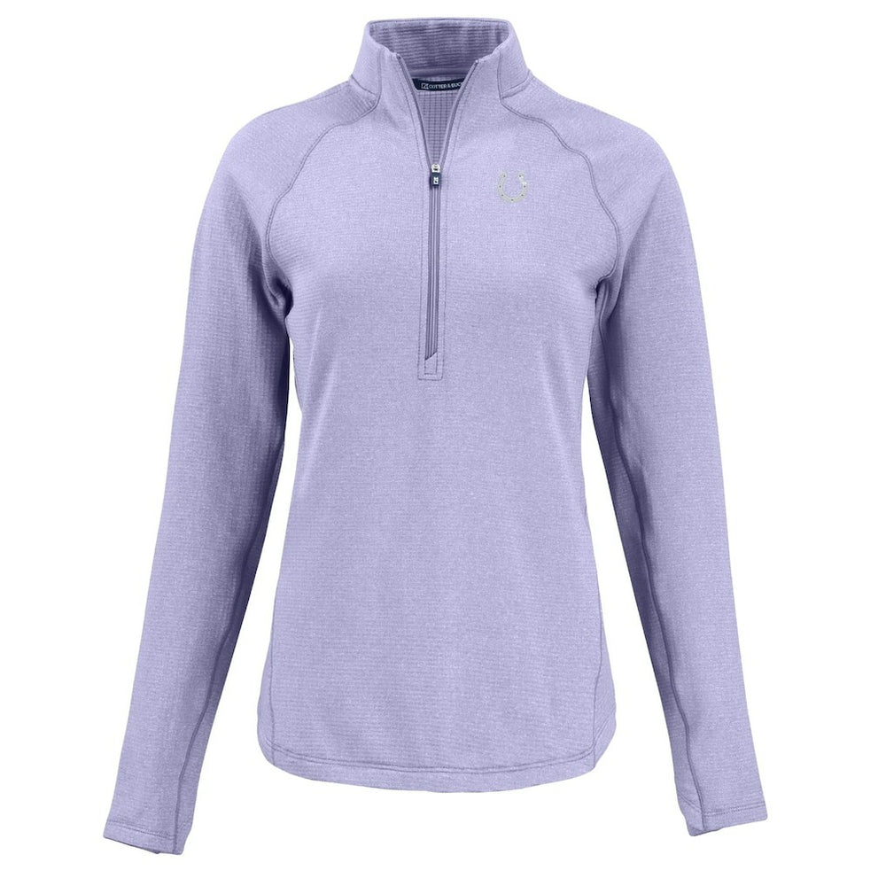 Indianapolis Colts Cutter & Buck Women's Peshastin Eco Fleece Recycled Half-Zip Top Purple