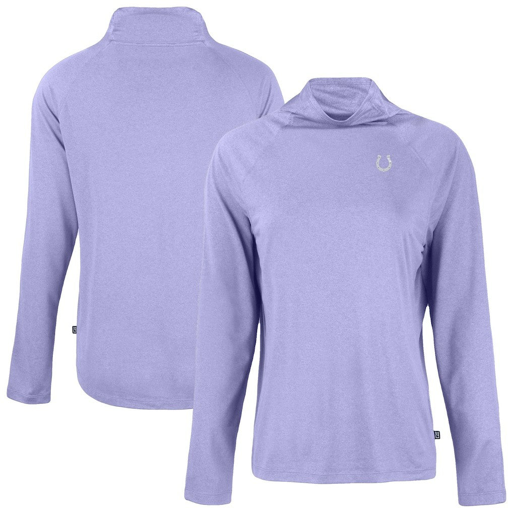 Indianapolis Colts Cutter & Buck Women's Coastline Epic Comfort Eco Recycled Funnel Neck Top Purple
