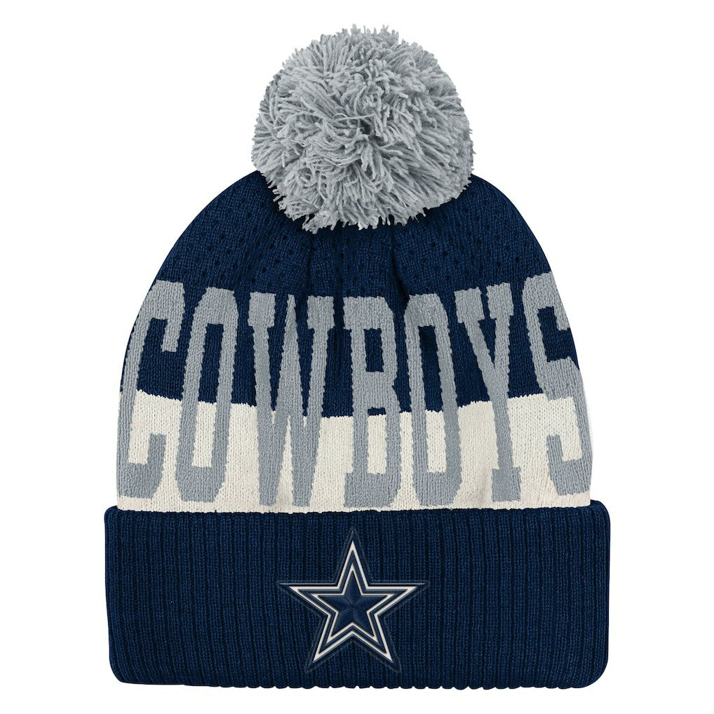 Dallas Cowboys Outerstuff Youth Modern Fan Cuffed Knit Hat with Pom Navy