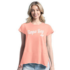 Tampa Bay Buccaneers Margaritaville Women's Gametime Is Paradise T-Shirt Pink