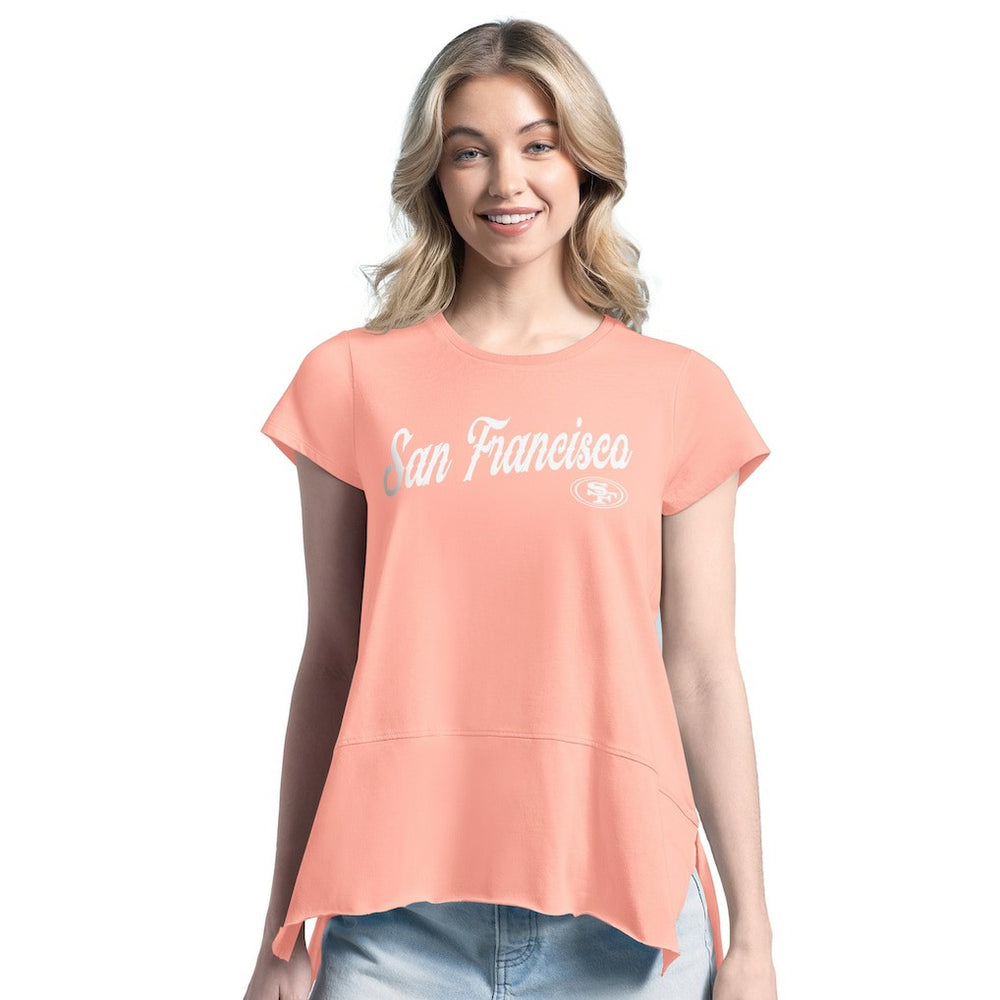 San Francisco 49ers Margaritaville Women's Gametime Is Paradise T-Shirt Pink