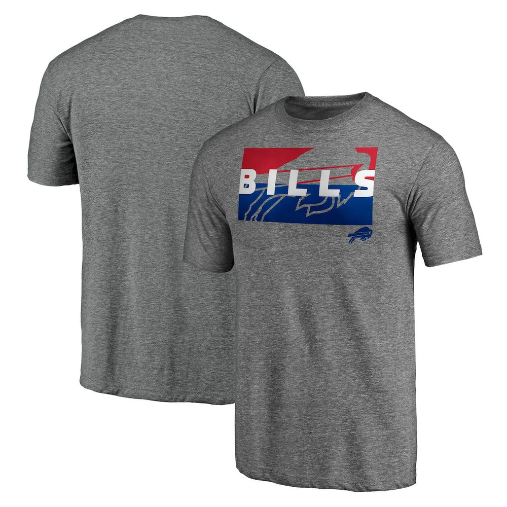Buffalo Bills Square Off Tri-Blend T-Shirt Heather Gray