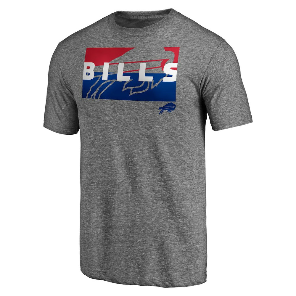 Buffalo Bills Square Off Tri-Blend T-Shirt Heather Gray